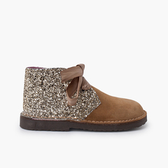 Bottes Glitter Fille  Taupe