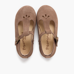 Chaussures Babies rétro et sangle centrale Taupe