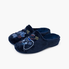 Chaussons style sabot gaming Bleu Marine