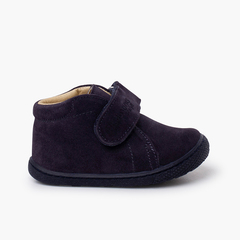 Bottes barefoot cuir suédé enfants Bleu Marine