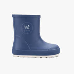 Bottes de pluie yogi nautique barefoot Bleu denim