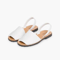 Sandales Avarcas en cuir nappa Blanc