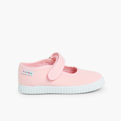 Chaussures Babies Fille à scratch style basket Rose