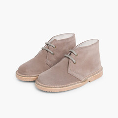 Desert Boots Bottines Chukka à Lacets Enfants et Adultes Gris