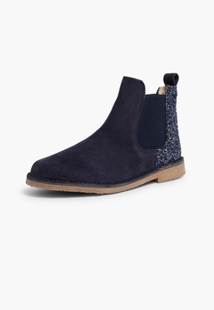 Bottines Chelsea Fille et Femme Glitter Bleu Marine