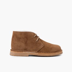 Desert Boots Bottines Chukka à Lacets Enfants et Adultes Taupe